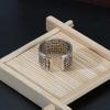 Серебряное буддийское кольцо для женщин Тибетское молитвенное медное OM Мантра 7 чакр Кольцо на удачу для женщин
