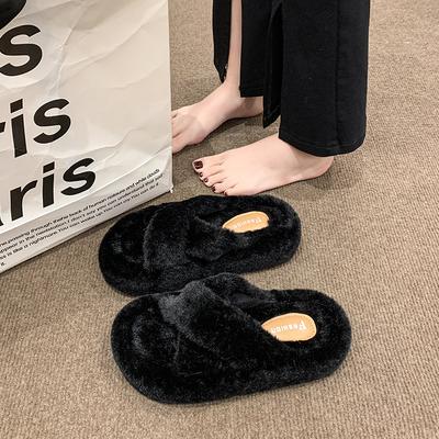 Интернет-знаменитость Мао Мао тапочки женские носят повседневные новые корейская версия ins трендовая обувь осень и зима домашние хлопковые тапочки шлепанцы