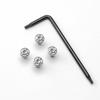 4Pieces 1911 Customized Grips Screws with Tool Stainless Steel CNC T8 Plum Screw 1911 Black White Grip Nail