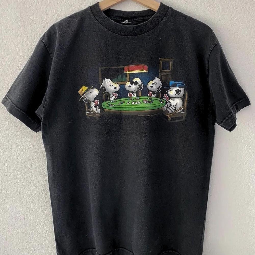 Retro SN00PY Poker Graphic Unisex TShirt Gift For Fan S5XL Unisex T-Shirt