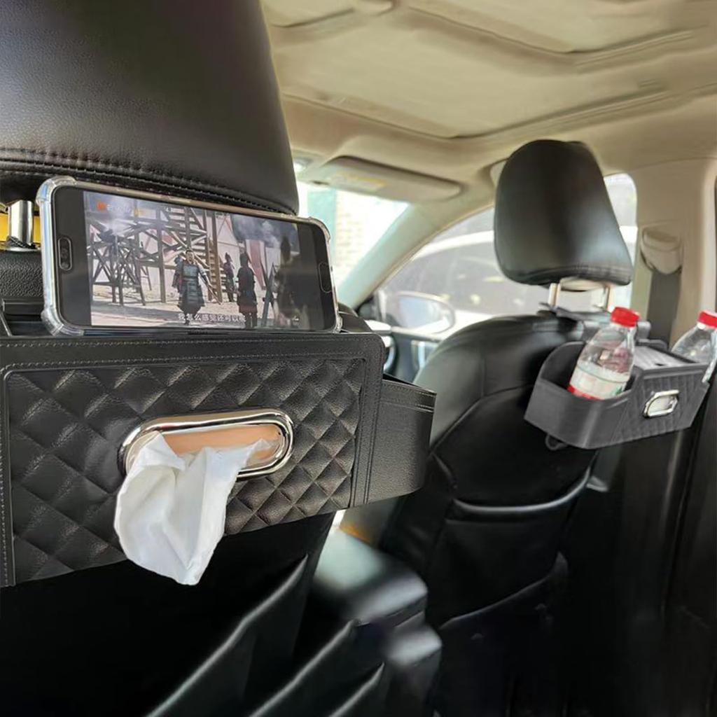 Автомобильное Хранение Автомобильные Салфетки Спинка Сиденья Автомобильные Салфетки Включает 2 Подстаканника Автокресло Легкий Большой Черный Карман, Чехол, Карман, Держатель, Многофункциональный, Держатели, Крючок,