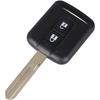 Key Shell for Nissan Almera Cabster Micra Navara Pathfinder X-Trail Qashqai - 2-Button Remote Key Fob Blade Phonillico®