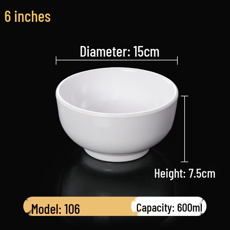 Набор квадратных меламиновых мисок: Идеально для хот-пота, соусов, риса, каши и супа - для коммерческого и ресторанного использования.