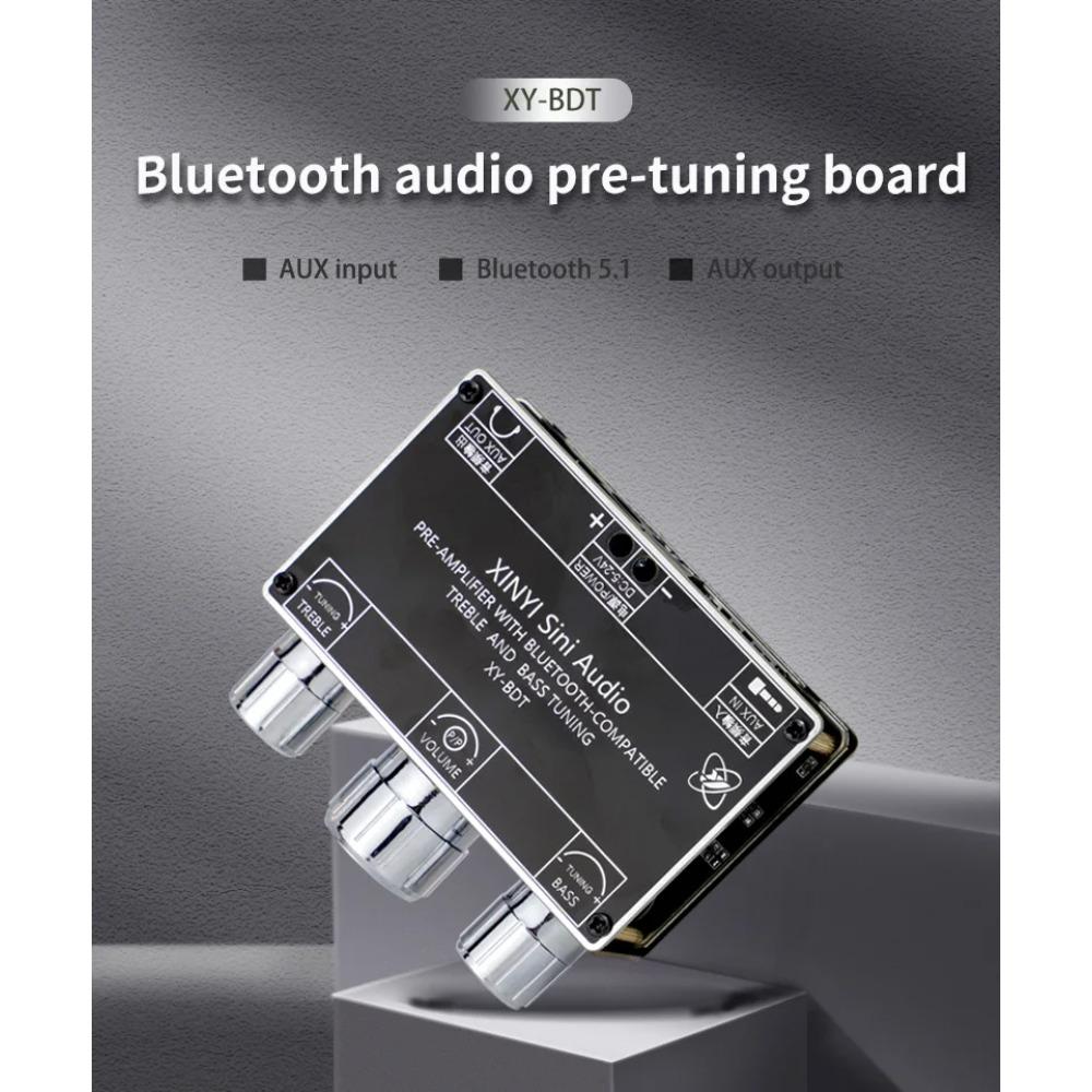 Предусилитель тона Bluetooth-совместимый 5.1 Плата Аудио NE5532 Эквалайзер Беспроводной приемник Предусилитель Aux Предварительный усилитель Aux DC5-24V