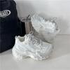 Chunky Sneaker Men Women Designer Tire Bottom Sport Shoes Fashion Casual Leather Mesh Breathable Height Increased Platform Shoes