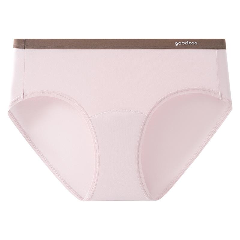 Женские трусы, однотонное дышащее антибактериальное хлопковое нижнее белье со средней талией