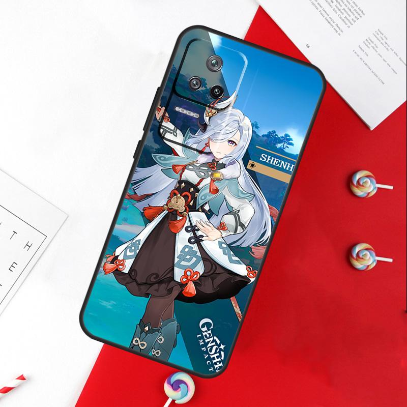 Чехол Genshin Anime Shenhe для Xiaomi 13 12 Lite 12X 11T 12T Pro Чехол для POCO F5 X5 X3 Pro X4 F4 GT F3 C40 M5s