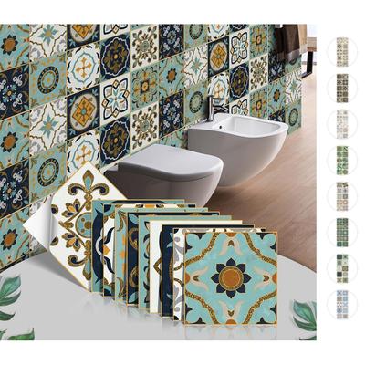 10 листов кухонная клейкая настенная плитка, наклейка для пола, украшения ванной комнаты, очистка и приклеивание фартука, водонепроницаемые керамические обои, 3d настенная панель