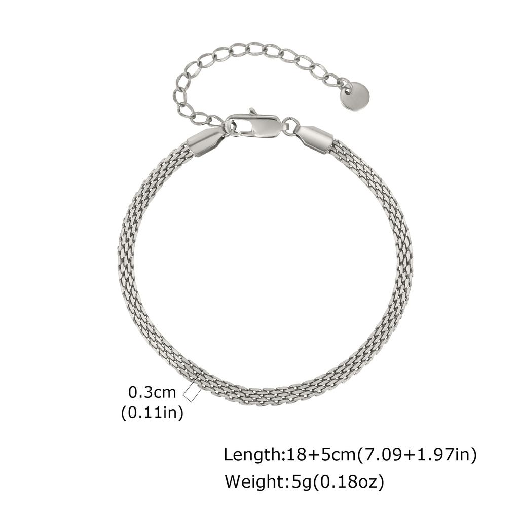 Minimalist Mesh Strap Bracelet for Women,Stainless Steel Chain Bracelets,Classic Charm Jewelry Gifts