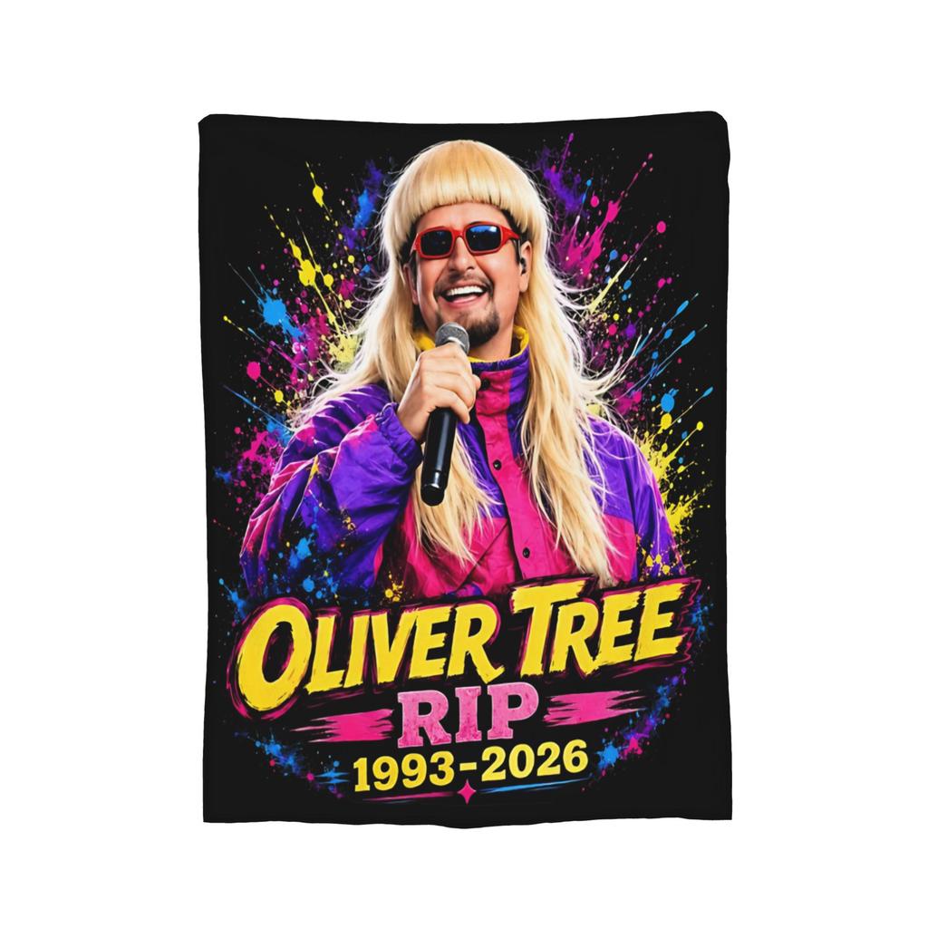 Оливер Три Rest In Peace 1993-2023 Мемориальные фланелевые одеяла Индивидуальные пледы для кровати, дивана, кушетки 125*100 см Покрывала