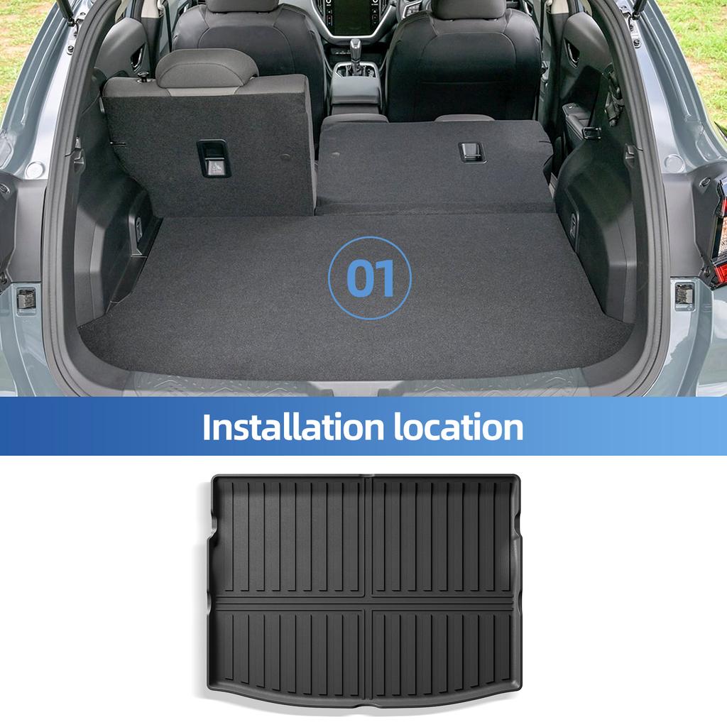 Для Subaru Crosstrek 2024 TPE 3D Автомобильные коврики для пола Коврик в багажник Всепогодный Водонепроницаемый Черный Левый руль