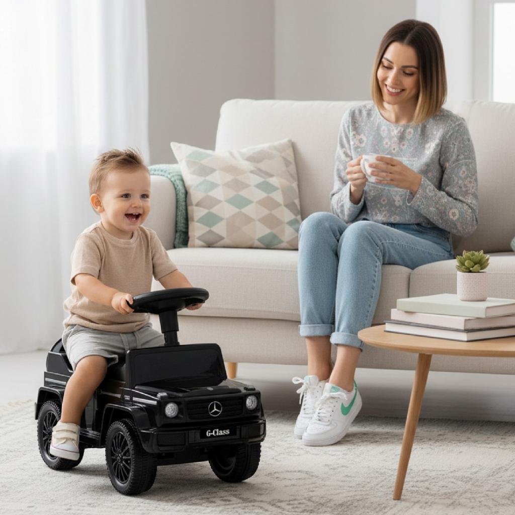 Jeździk Pchacz Chodzik Dla Dzieci Mercedes Benz G Klasa Czarny