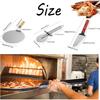 Pizza Peel 10 Inch Stainless Steel Pizza Paddle and Turner with Long Foldable Wooden Handle Pizza Spatula, Pizza Peel for Bread Oven and Grill Non