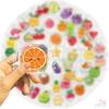 50Pcs/Set Wrapped Candy. Fruit Emoji PET Stickers Waterproof DIY Fashion Doodle Decals Stickers