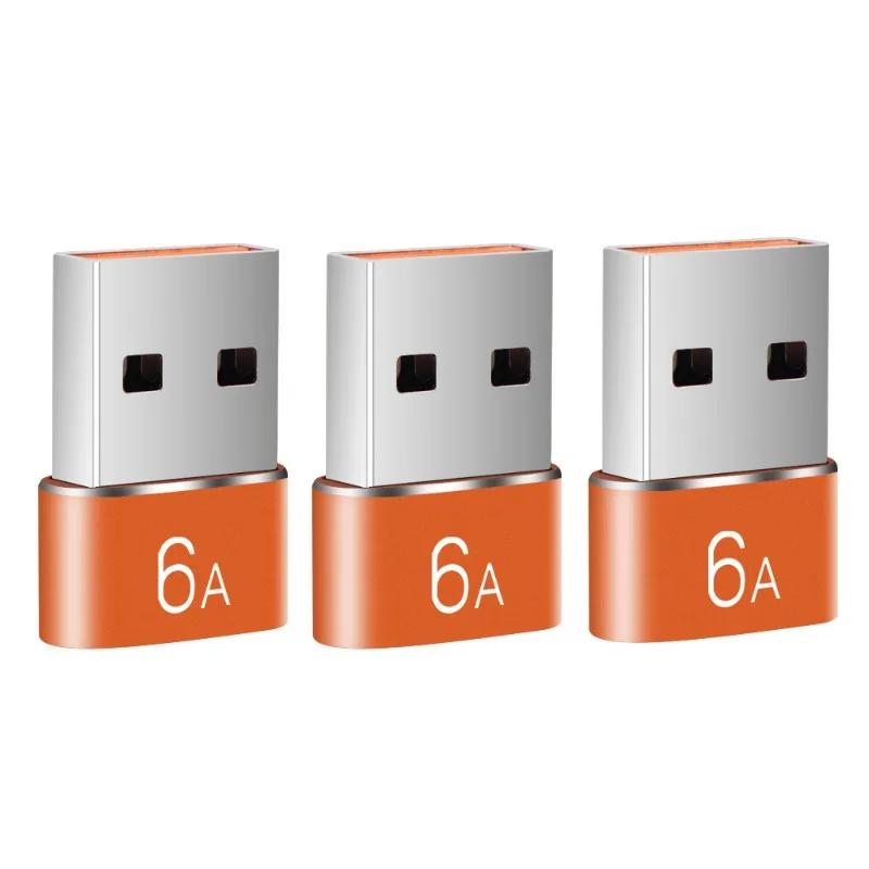 6A USB на Type C OTG Адаптер USB-C Папа на Type-c Мама Конвертер Зарядного Устройства Для Samsung S24 Xiaomi MacBook Адаптер Передачи Данных