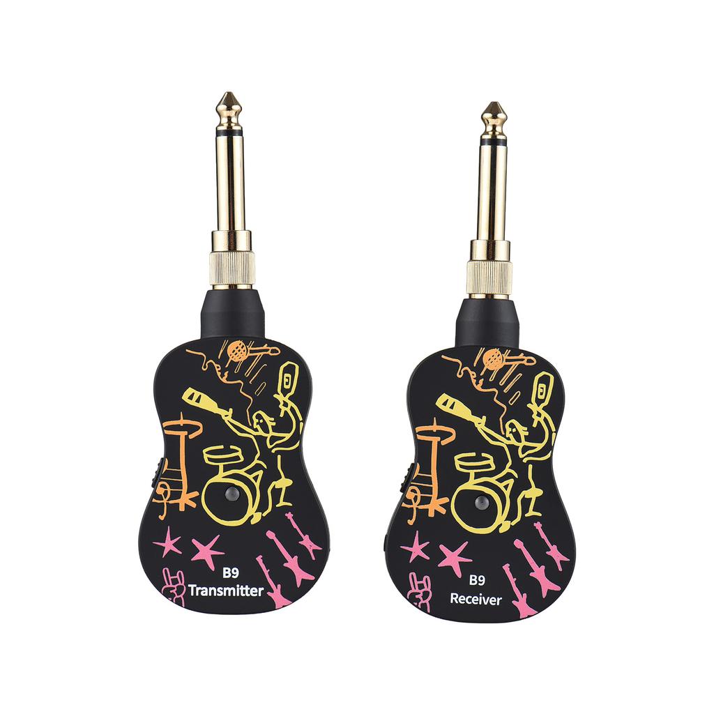 2.4G Wireless Guitar System Rechargeable 3.5mm Plug Guitar Transmitter Receiver Set for Electric