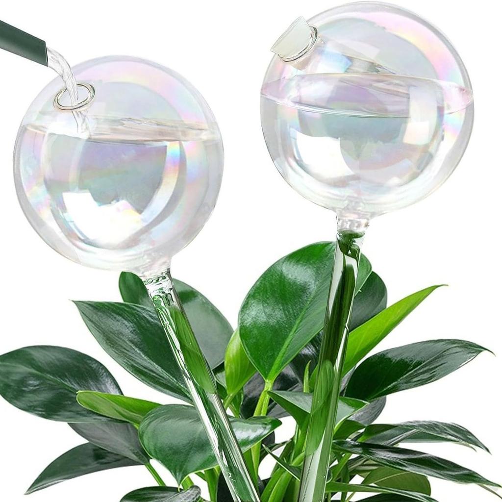 Glass Plant Watering Globes - Automatic Irrigation Balls for Indoor/Outdoor Pots