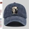 Japanese Pagoda Mountain Print Washed Baseball Cap Unisex Cotton Adjustable Curved Brim Outdoor Golf Hat