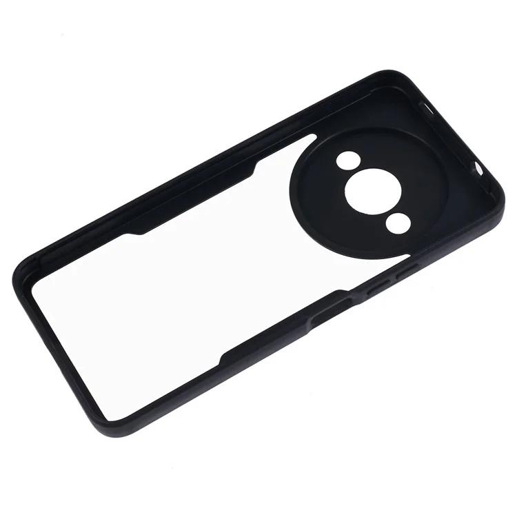 Для Xiaomi Redmi A3 / Poco C61 4G Противоударный чехол из акрила + корпус телефона из ТПУ, встроенная защитная пленка для экрана из ПЭТ, черный