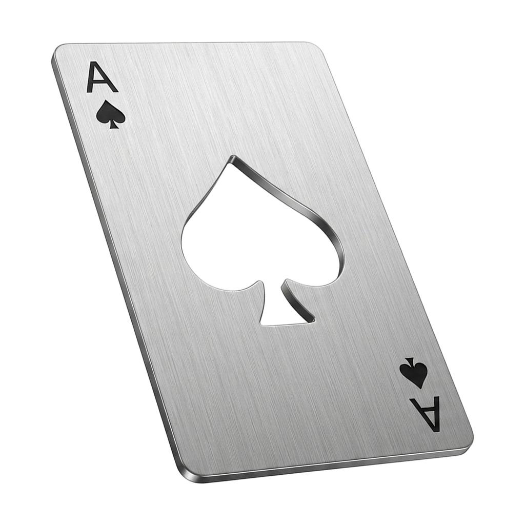 Stainless Steel Spade A Bottle Opener Poker Design Durable For Beer Bottles