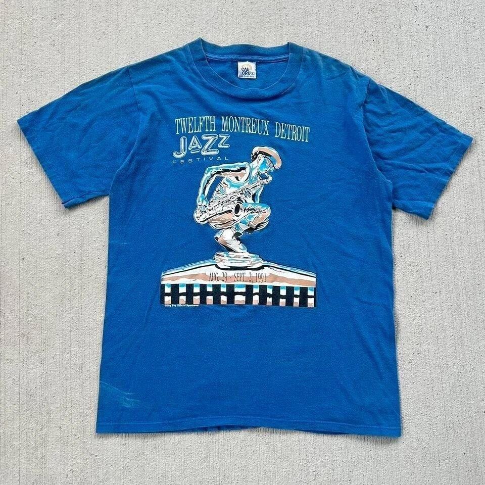 Винтажная футболка Twelfth Montreux Detroit Jazz Festival 1991 года, размер L