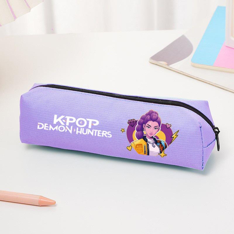 Мультянальный пенал 'Девушка-охотница на демонов K-pop' - Сумка для канцелярских принадлежностей из Оксфордской ткани для учеников начальной школы