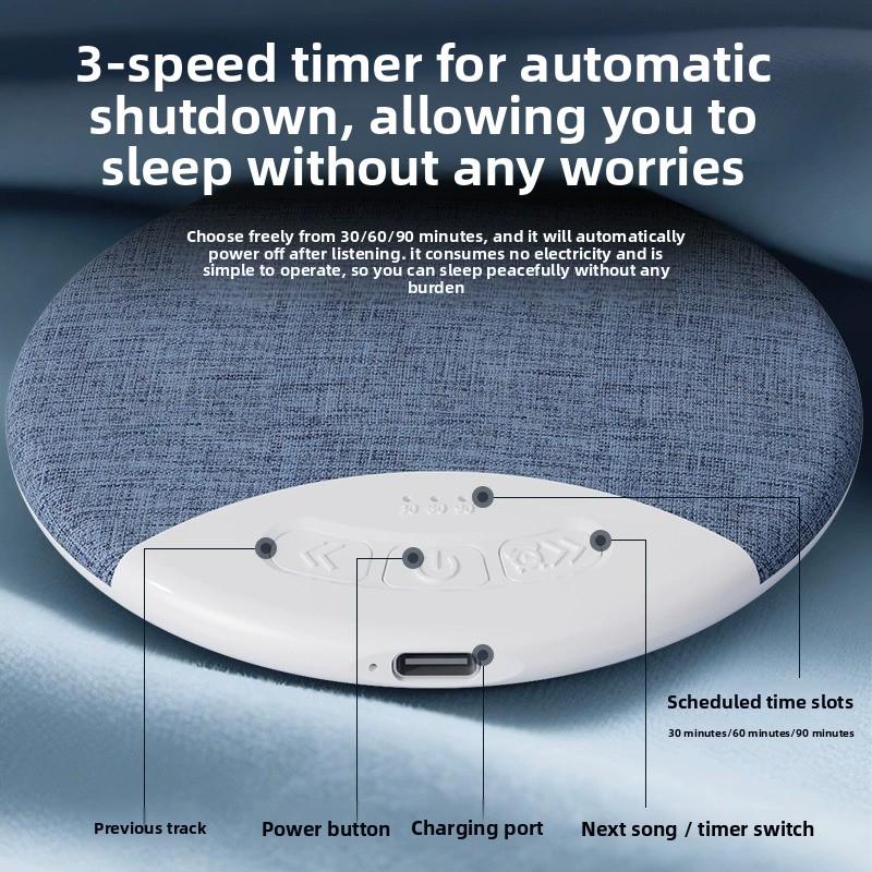 Altavoz de almohada con Bluetooth para dormir, sonido relajante y temporizador, calidad premium