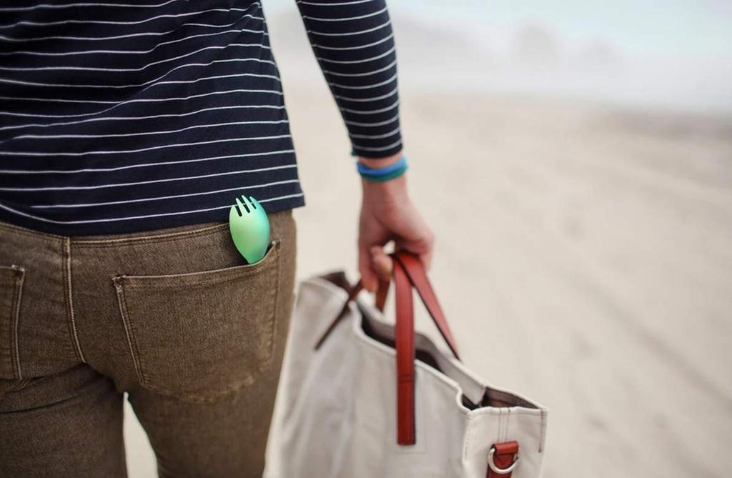 Snow Peak Titanium Spork, Green, SCT-004GR (x 4)