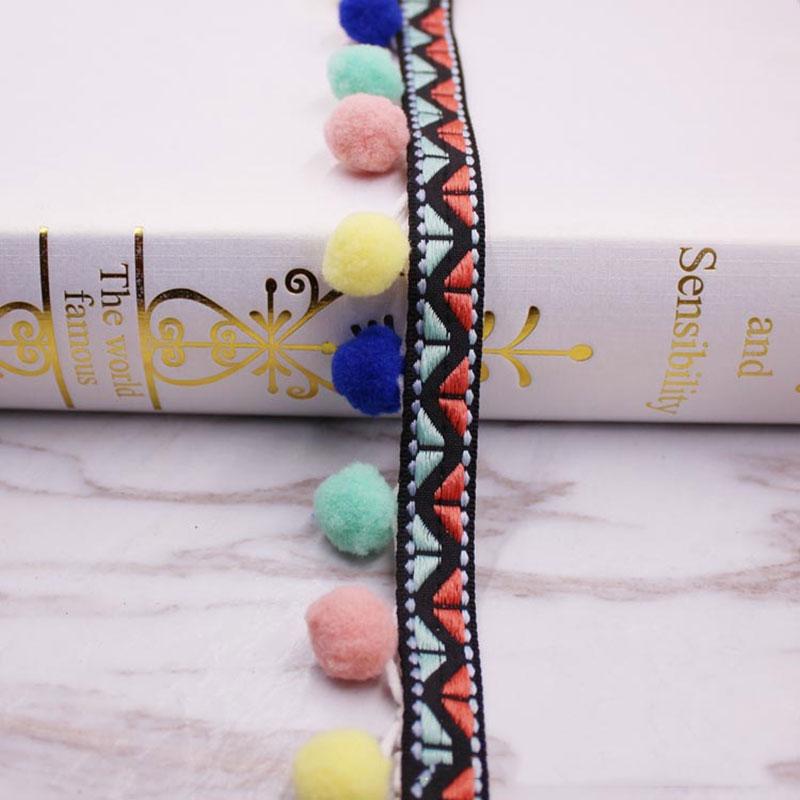 1/5/10Yards Pom Pom Trim Lace Fabric MINI Pearl Pompom Fringe Ribbon Sewing Lace Kintted Fabric Handmade DIY Craft Accessories