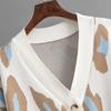 Leopard Jacquard Cardigan Autumn and Winter Women's Fashion Knit Jacket Loose Sweater