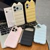 Простой чехол 'Счастливый Кот' для iPhone 17/16 Pro Max 15/14/13 - Однотонный