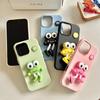 Cute 3D Frogs Liquid Phone Case For iPhone 16 15 14 13 12 11 Pro Max Korean Cartoon Cover
