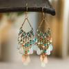Bohemian Water Drop Tassel Earrings For Women Colorful Beads Dangle Ethnic Style Earring Female  Jewelry
