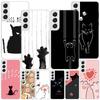 Cat Footprint Funny Paw Cute Phone Case For Samsung Galaxy S24 S25 Edge S26 Ultra S23 S22 S21 Plus S20 FE + Personalized Print C