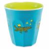 [R0622] - Blue Green Melamine Cup 'Saperlipopette' (crocodile) - 7. 5x7. 5cm