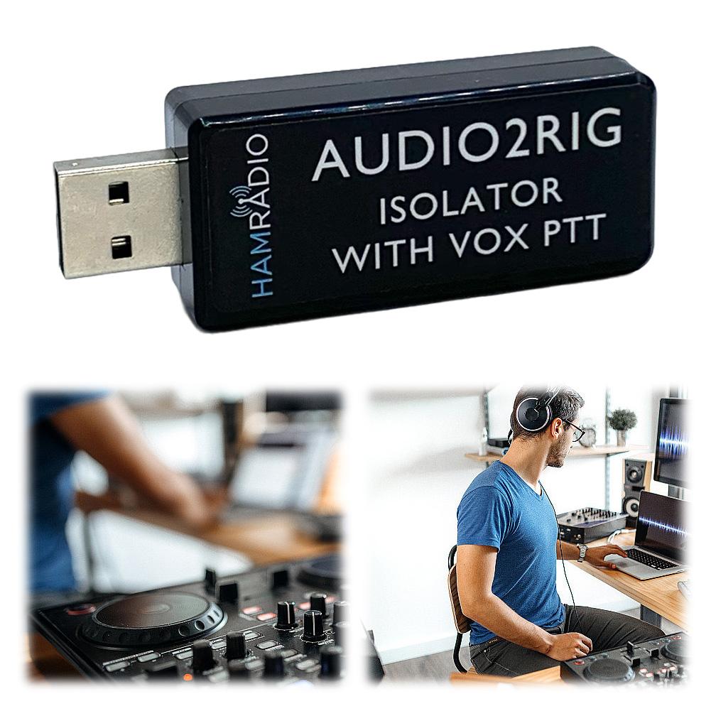 USB-звуковая карта AUDIO2RIG с интерфейсом PTT и физической изоляцией для любительских радиостанций KENWOOD YAESU ICOM, управление VOX, цифровые режимы
