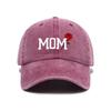 2pcs/set Classic Mom Dad Rose Printed Cap Washed Cotton Couple Cap Baseball Hats  For Man Women