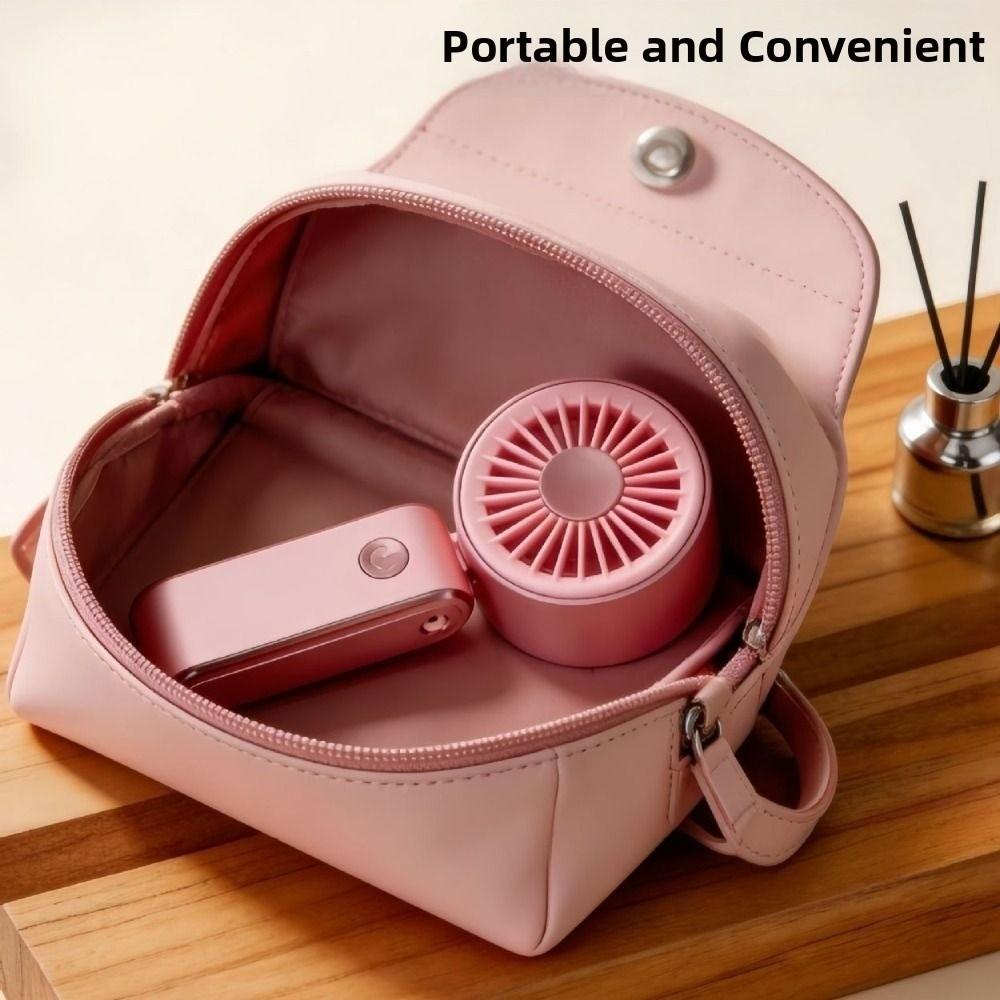 Quiet Operation Handheld Mini Fan Foldable Neck Hanging Small Fan Personal Cooling Fan Office