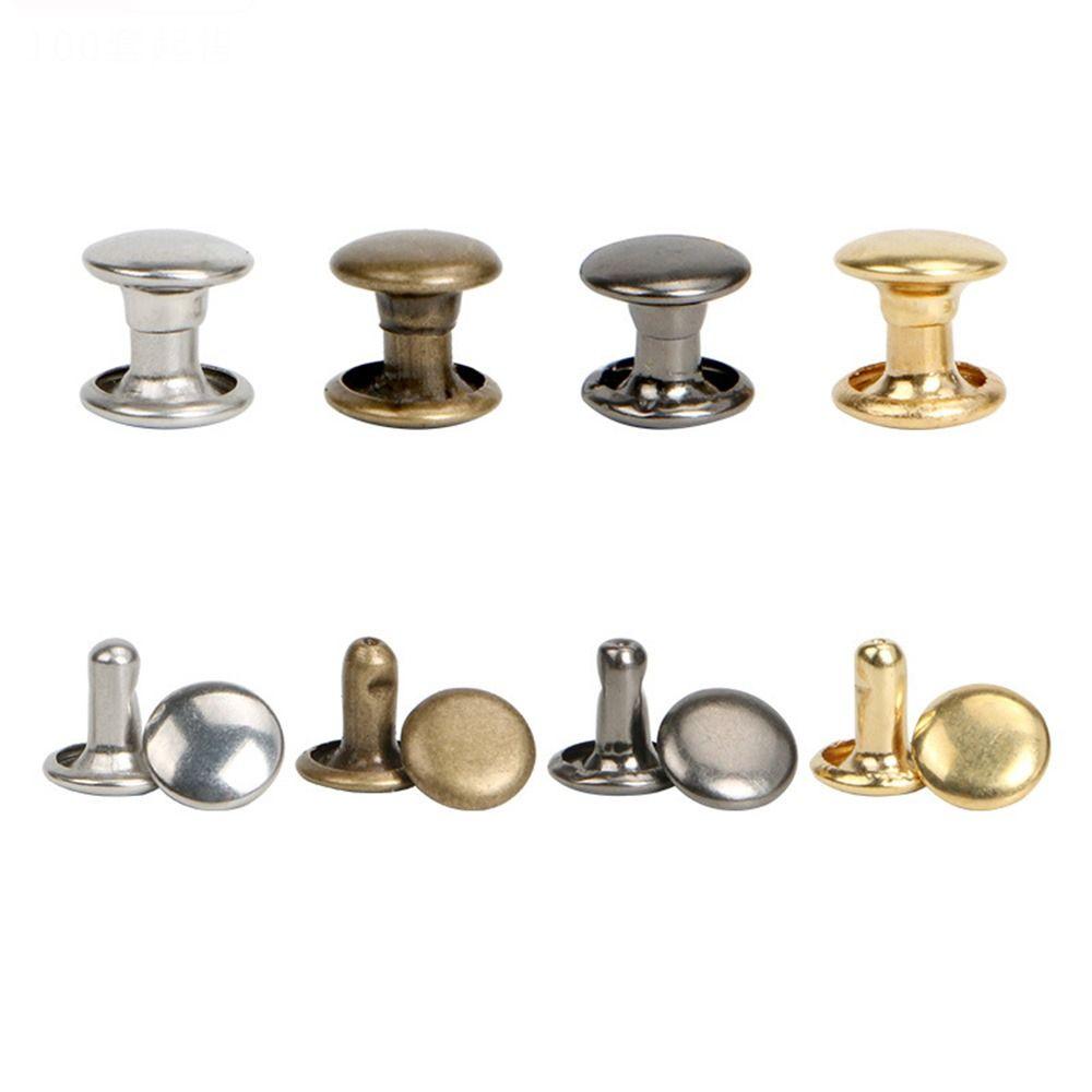 100 комплектов, 6/8/10 мм, кожаный воротник для ногтей, кожаная сумка, сумка с заклепками, пояс, куртка, ремонт обуви