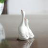 Статуэтка из смолы «Утка-мать, дитя», скульптура «Белая утка», украшение для дома и улицы, семья уток