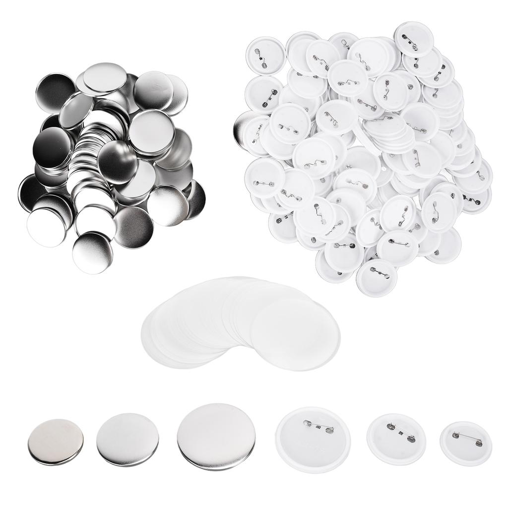 100Pcs Badge Back Cover Tinplate Plastic Base Avoid Rust Firm DIY Badge Tool for Christmas Birthday