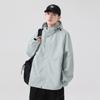 New Spring and Autumn Men's Outdoor Japanese Windproof Hooded Jacket Loose Simple Work Jacket