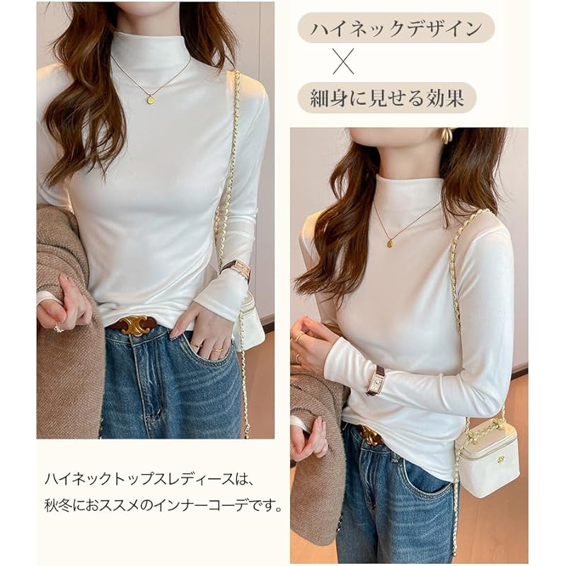 [AYILYFE] топы с высоким воротом женские футболки с длинным рукавом внутренняя часть рубашки однотонная многослойная одежда защита от холода и тепла весна осень