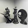 Хэллоуинские фигурки ведьм Готическая хэллоуинская полимерная фигурка Ретро декор мага Фестивальный коллекционный домашний декор для стола