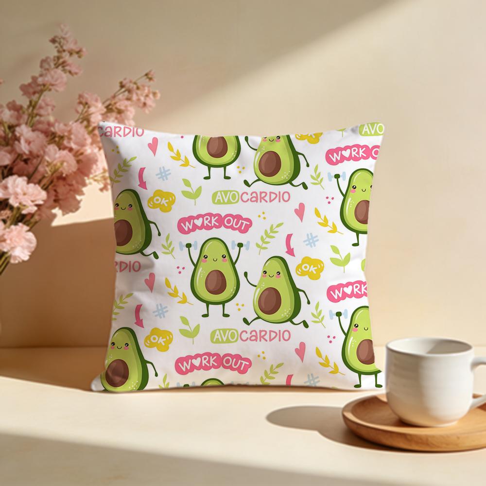 Creamy Avocado Cushion Cover Soft Pillow Cases for Home Bedroom Living Room Sofa