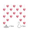 Hanging Door Curtains DIY Ornament Heart-shaped Self-adhesive Solid Color Home Decorations