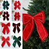 Velvet Three-Dimensional Bow, Large Christmas Tree Decoration, Window Display Decoration