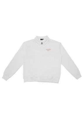 UPPERSTROP [Up3153] Upst Golf Свитшот на молнии с воротником-стойкой Цвет: Слоновая кость