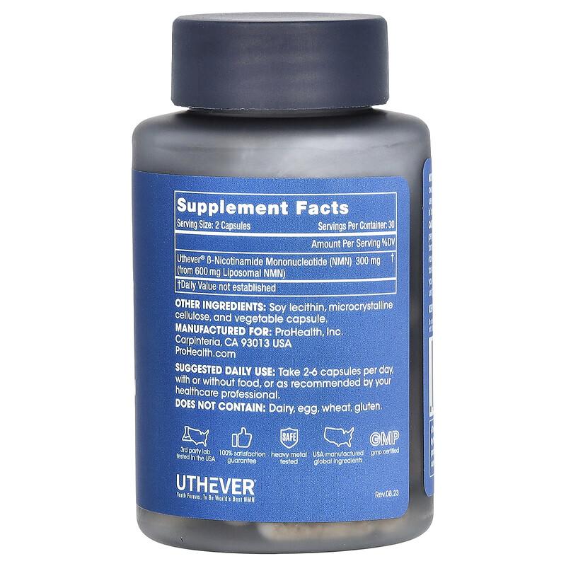 Liposomal NMN Pro 300, 60 Capsules (150 mg per Capsule)