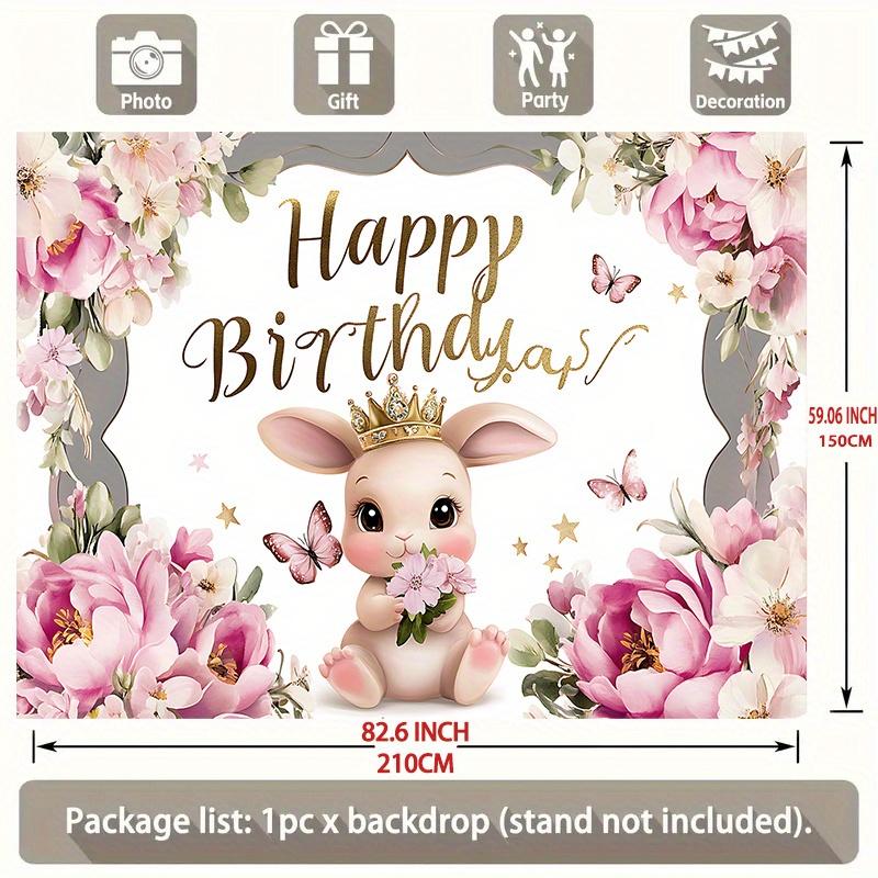 1pc Floral Party Backdrop - Studio Photo Prop